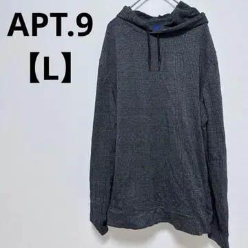 인기 APT.9 체크 무늬 후드티 [ L ] 아프트나인 다크 그레이