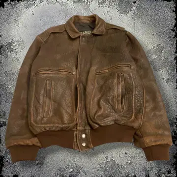 가죽 플라이트 자켓 천연 가죽 블루종 2XL 상당 빈티지풍 분위기