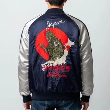 PUNK DRUNKERS x 신 고질라 콜라보 리버서블 스카잔