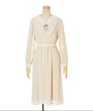 Fi.n.t 로즈 미니부케 자수 시어 원피스