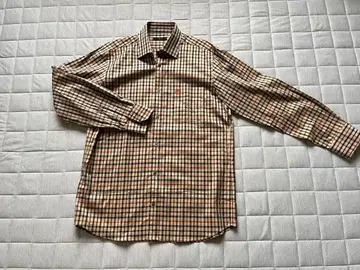 DAKS 체크 무늬 긴팔 셔츠 L 사이즈