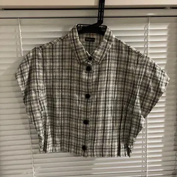 Verybrain 체크 무늬 반팔 셔츠