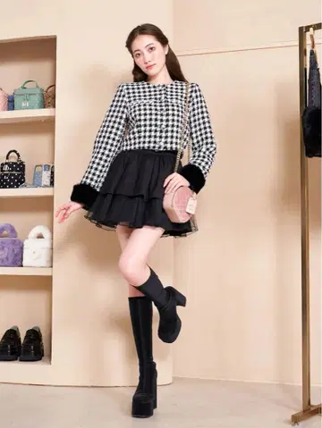 darich 다리치 티어드 튤 미니 스커트