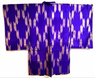 명선 겉옷 앤티크 보라색 화살깃 패턴 시치츠케 포함 대정 로망