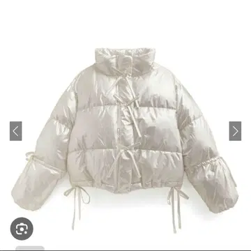 grl kd84 리본 다운 자켓 화이트