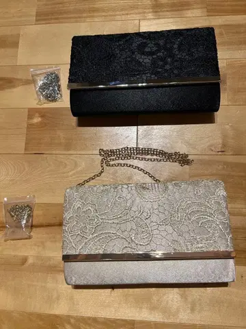 레이스 클러치백 2점 세트