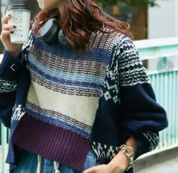 etsitna 에신타 리메이크 숏 자카드 니트