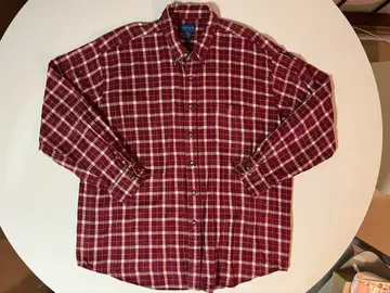 80s TOWNCRAFT 타운크래프트 체크 플란넬 셔츠 레드