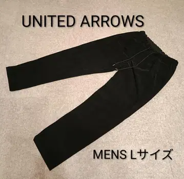UNITED ARROWS 블랙 코듀로이 와이드 팬츠