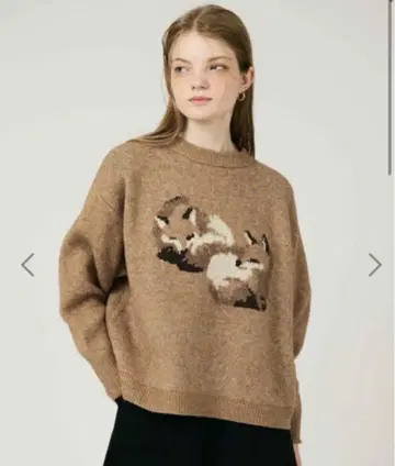 슬리핑 폭스 볼륨 슬리브 니트