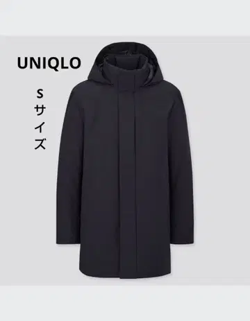 UNIQLO 하이브리드 다운 코트 블랙 S 사이즈