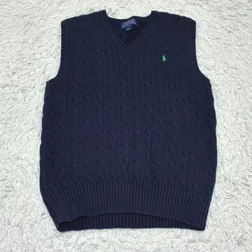 새상품급 Ralph POLO 랄프 로렌 폴로 케이블 니트 베스트