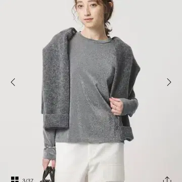 UNITED ARROWS 라메 롱 슬리브 티셔츠