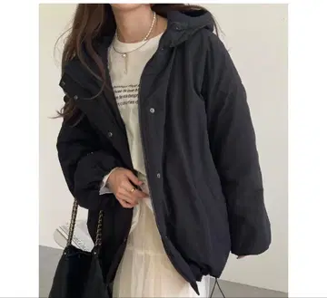 몬스터 코트 앤도미 블랙 후드 부착 M 사이즈