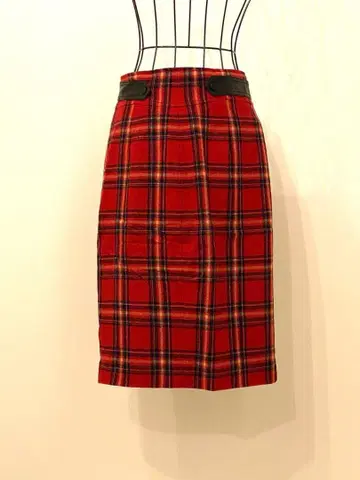 PINKO 체크 무늬 타이트 스커트