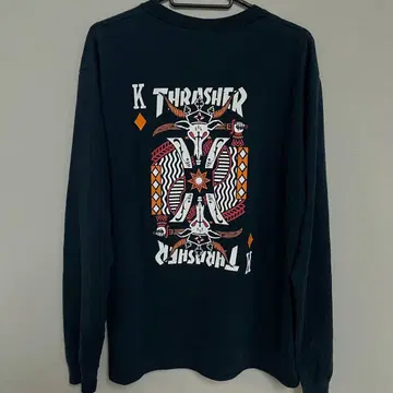 THRASHER 롱 T 백 프린트 스트릿