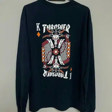 THRASHER 롱 T 백 프린트 스트릿