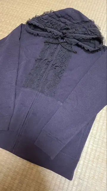 핑크하우스 2007 도트 튤 레이스가 귀여운 후드티