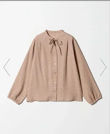 셔링 리본 블라우스