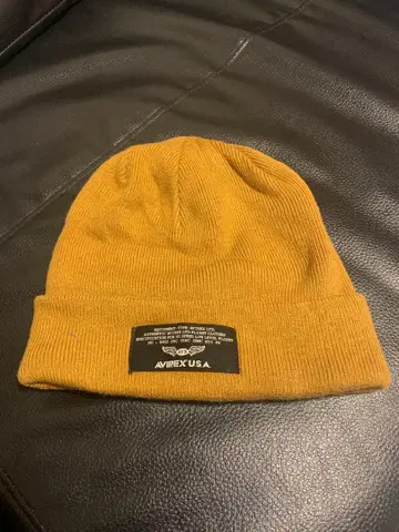 AVIREX USA 카멜 니트 모자