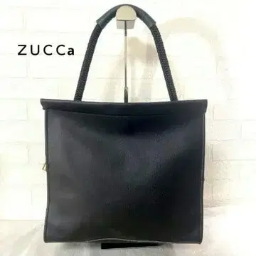 ZUCCa 가죽 토트백 요트 로프 스퀘어 블랙