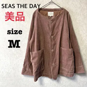 [ 새상품급 ] SEAS THE DAY 코듀로이 디자인 자켓 M 핑크