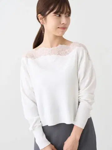 CELFORD 레이스 자수 니트