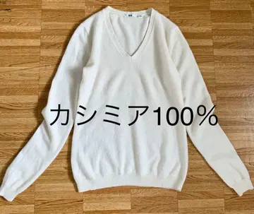 UNIQLO 100% 캐시미어 V넥 스웨터 M 사이즈