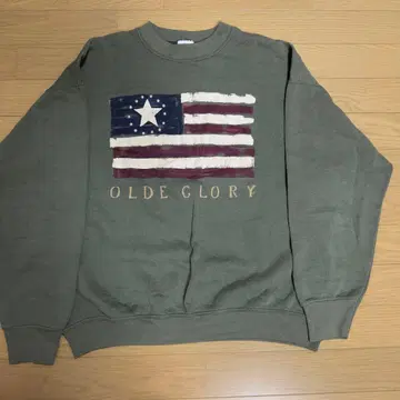 FRUIT OF THE LOOM 올리브 그린 맨투맨 L