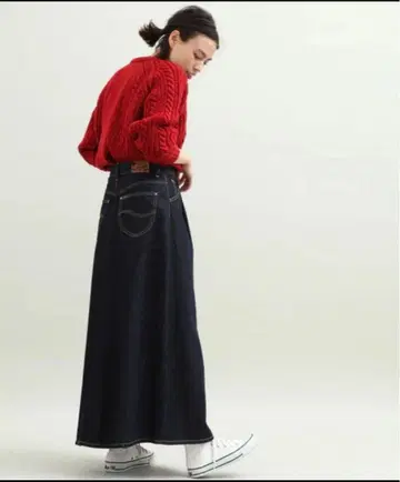 VIS Lee 맥시 플레어 데님 스커트 M