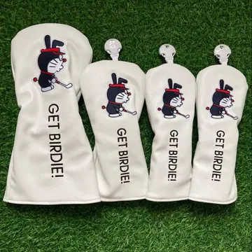 [새상품] 4세트 도라에몽 골프 클럽 헤드커버 1+FW+UT+UT 화이트