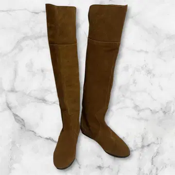 천연 소재 스웨이드 롱 부츠 L 24cm 상당