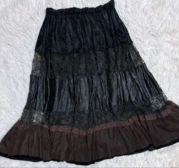 y2k 00s coquette 모리걸 페어리 그런지 이소재 절개 스커트