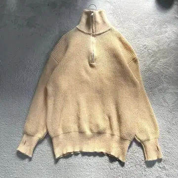 새상품급 ( 2XL ) 하프 집업 니트 루즈핏 빅 사이즈 밝은 오렌지