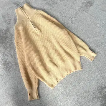 새상품급 ( 2XL ) 하프 집업 니트 루즈핏 빅 사이즈 밝은 오렌지