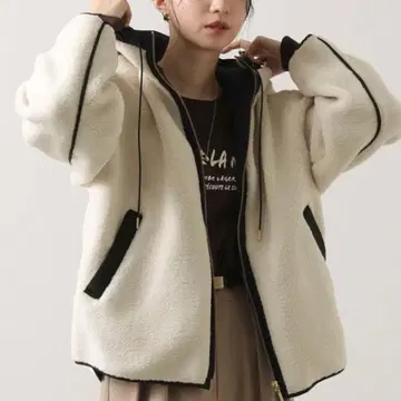 그레디 브릴리언트 보아 바이컬러 후드 자켓 보아 자켓 샘플