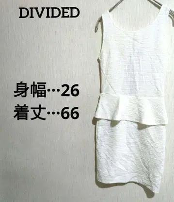 DIVIDED 화이트 슬리브리스 미니 원피스