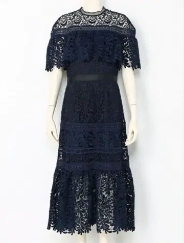 FRAY.ID 프레이 아이디 네이비 레이스 원피스 프릴 포함