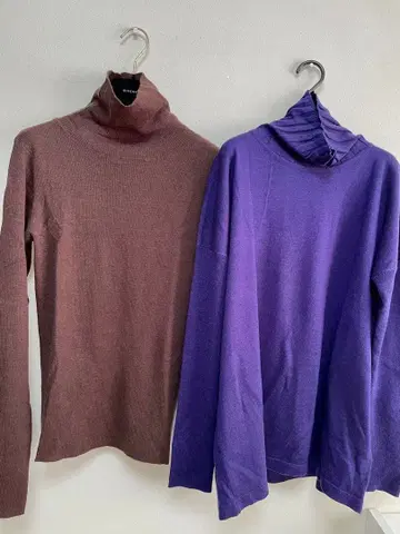 터틀넥 니트 2종 세트