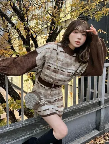 Darich 트위드 체크 셋업