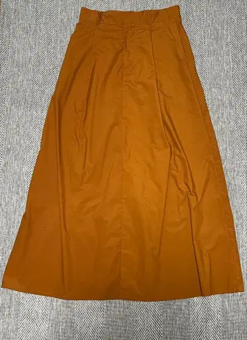 컨디션 최상 LEPSIM 오렌지 단색 허리밴딩 롱 스커트 렙심