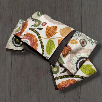 핸드메이드 북유럽 스타일 보태니컬 무늬 반폭 오비 리버서블 심 없음