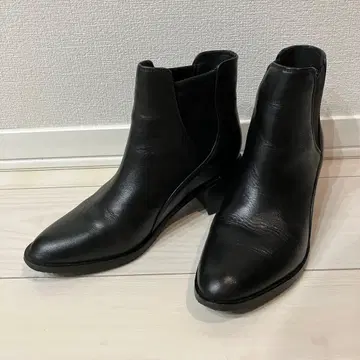 Clarks 클락스 블랙 가죽 사이드 고어 부츠