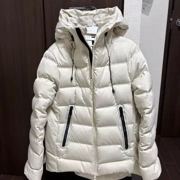 Risley 후드 부착 아이보리 다운 자켓