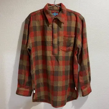 MAJOR FORCE 풀오버 체크 무늬 긴팔 셔츠