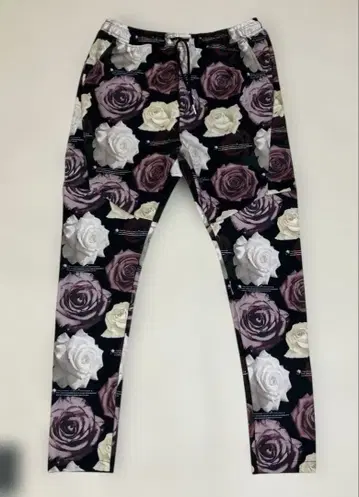 새상품급 완판 그리클랩 꽃무늬 사루엘 팬츠 L 장미 팬츠 슬림