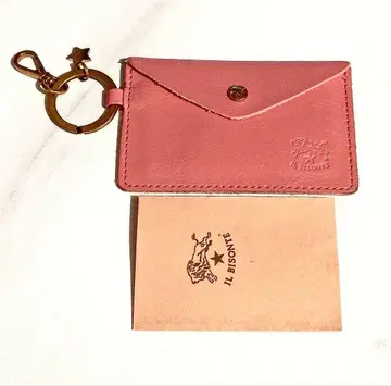 IL BISONTE POMPELMO 핑크 카드 케이스