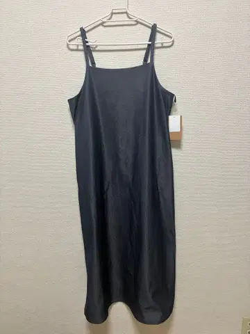 데님풍 오버롤 스커트