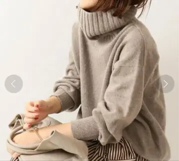 스픽 앤 스팬 캐시미어 울 터틀 풀오버 브라운 베이지 모카