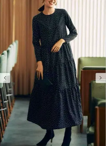 이디트 티어드 원피스 LL 블랙 미사용품 펠리시모 완판템